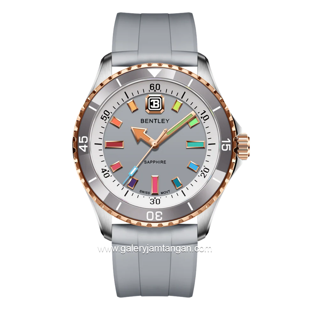 BENTLEY BL-20-92 Full Grey Rubber Strap