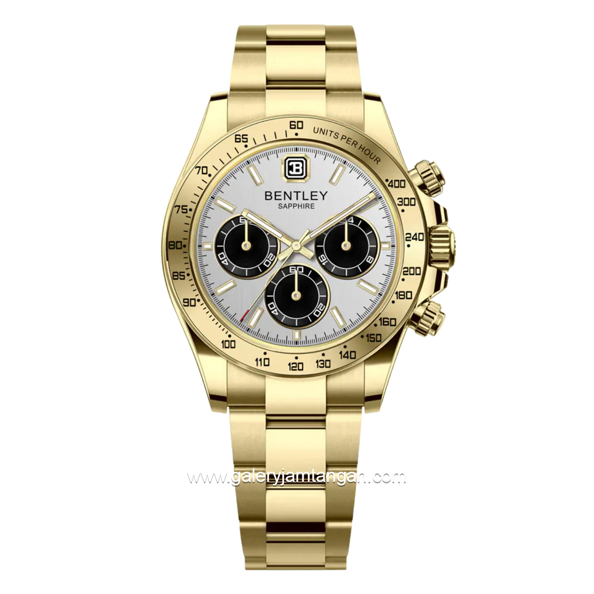 BENTLEY BL-21-34 Gold Dial White Stainless Steel Strap