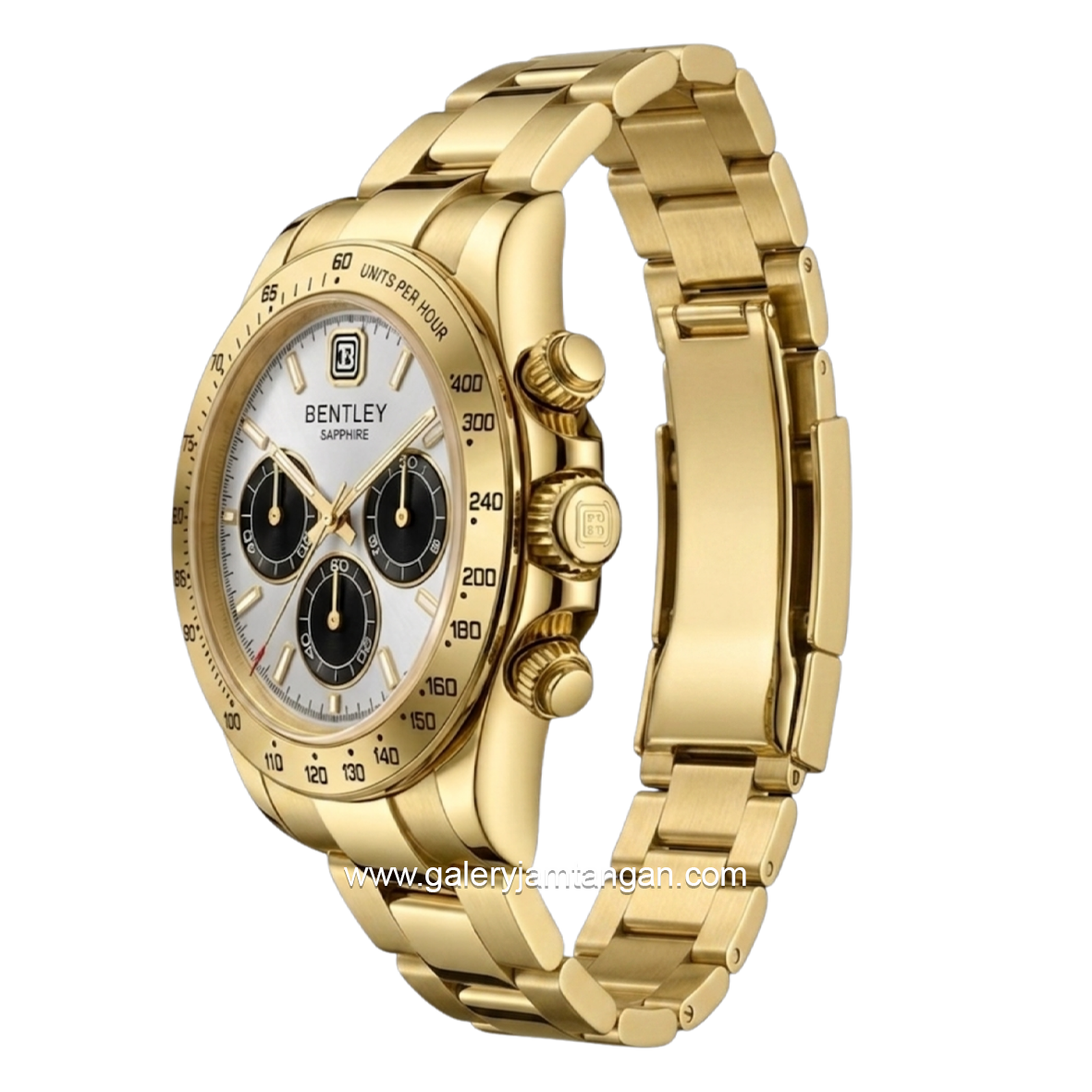 BENTLEY BL-21-34 Gold Dial White Stainless Steel Strap