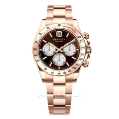 BENTLEY BL-21-47 Rosegold Dial Brown Stainless Steel Strap