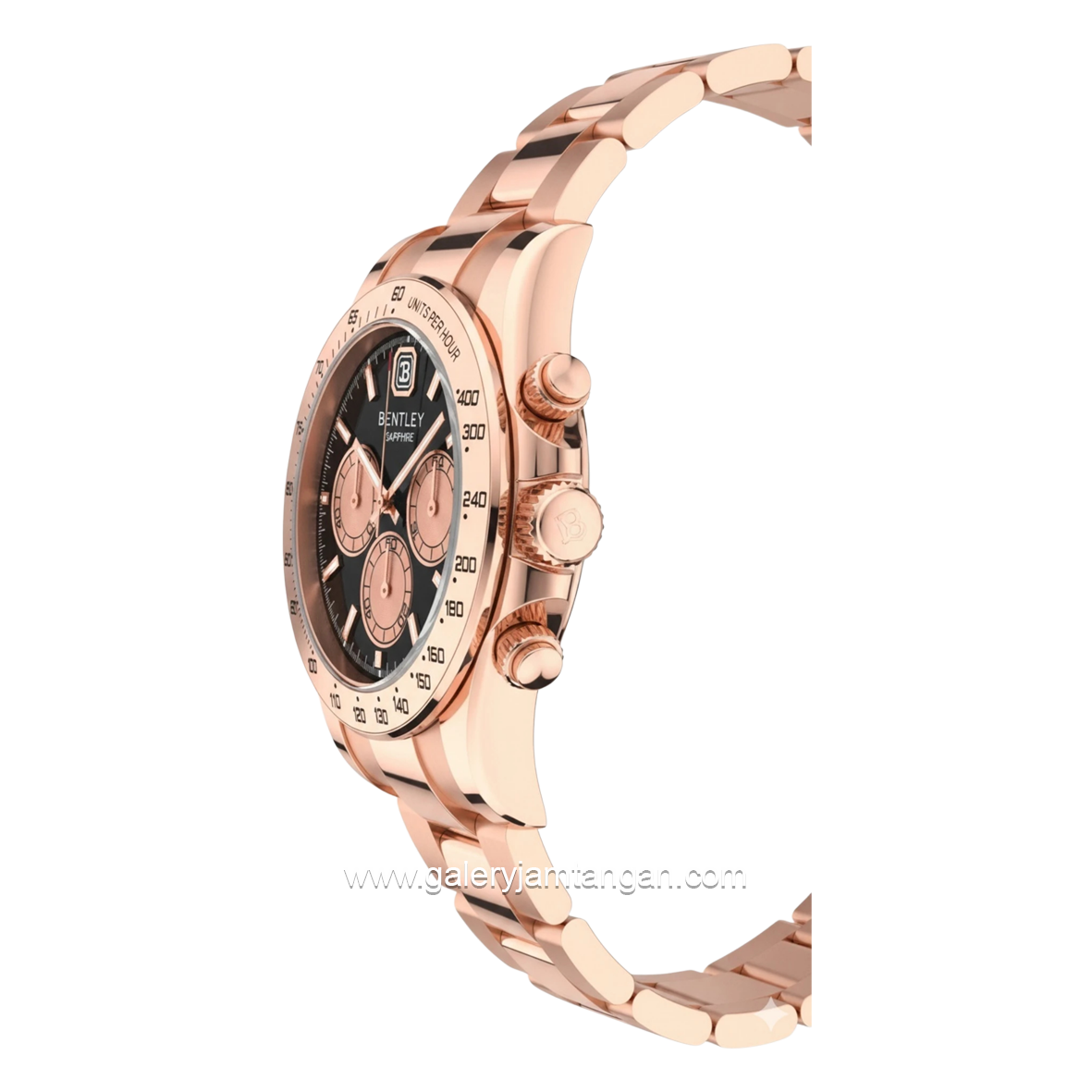 BENTLEY BL-21-48 Rosegold Dial Black Stainless Steel Strap