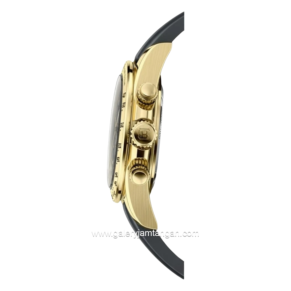 BENTLEY BL-22-35 Black Gold Dial Black Rubber Strap
