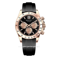 BENTLEY BL-22-41 Black Rosegold Dial Black Rubber Strap