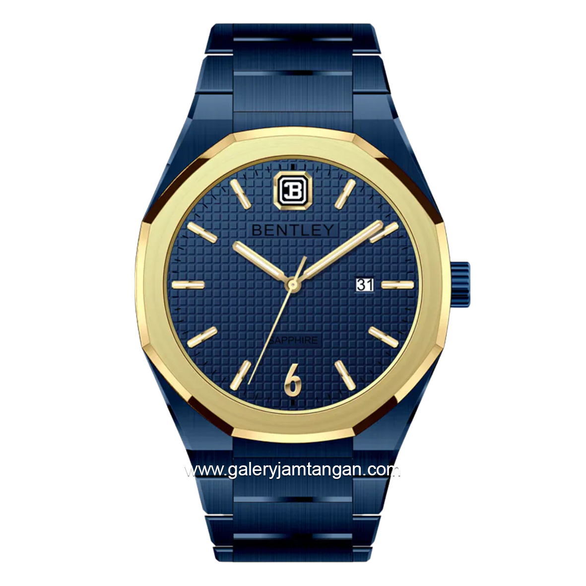 BENTLEY BL-23-16 Blue Gold Dial Blue Stainless Steel Strap