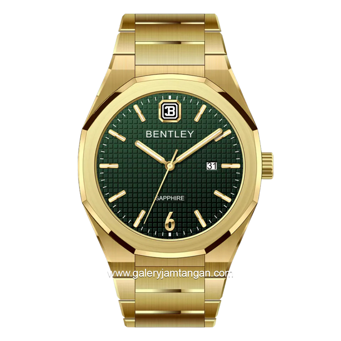 BENTLEY BL-23-31 Gold Dial Green Stainless Steel Strap