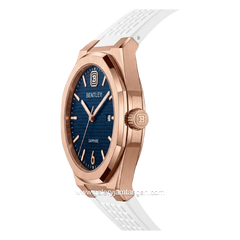 BENTLEY BL-24-39 White Rosegold Dial Blue Rubber Strap