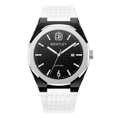 BENTLEY THE AURARAY BL-24-59 White Silver Dial Black Rubber Strap