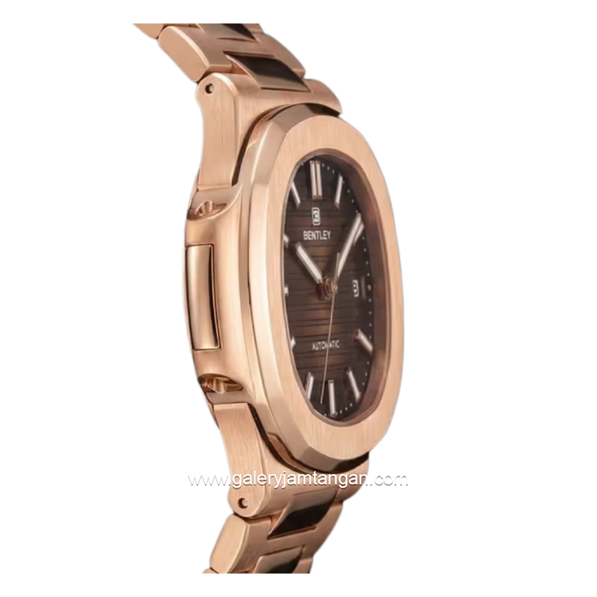 BENTLEY THE ADEPT BL-33-47 Rosegold Dial Brown Stainless Steel Strap