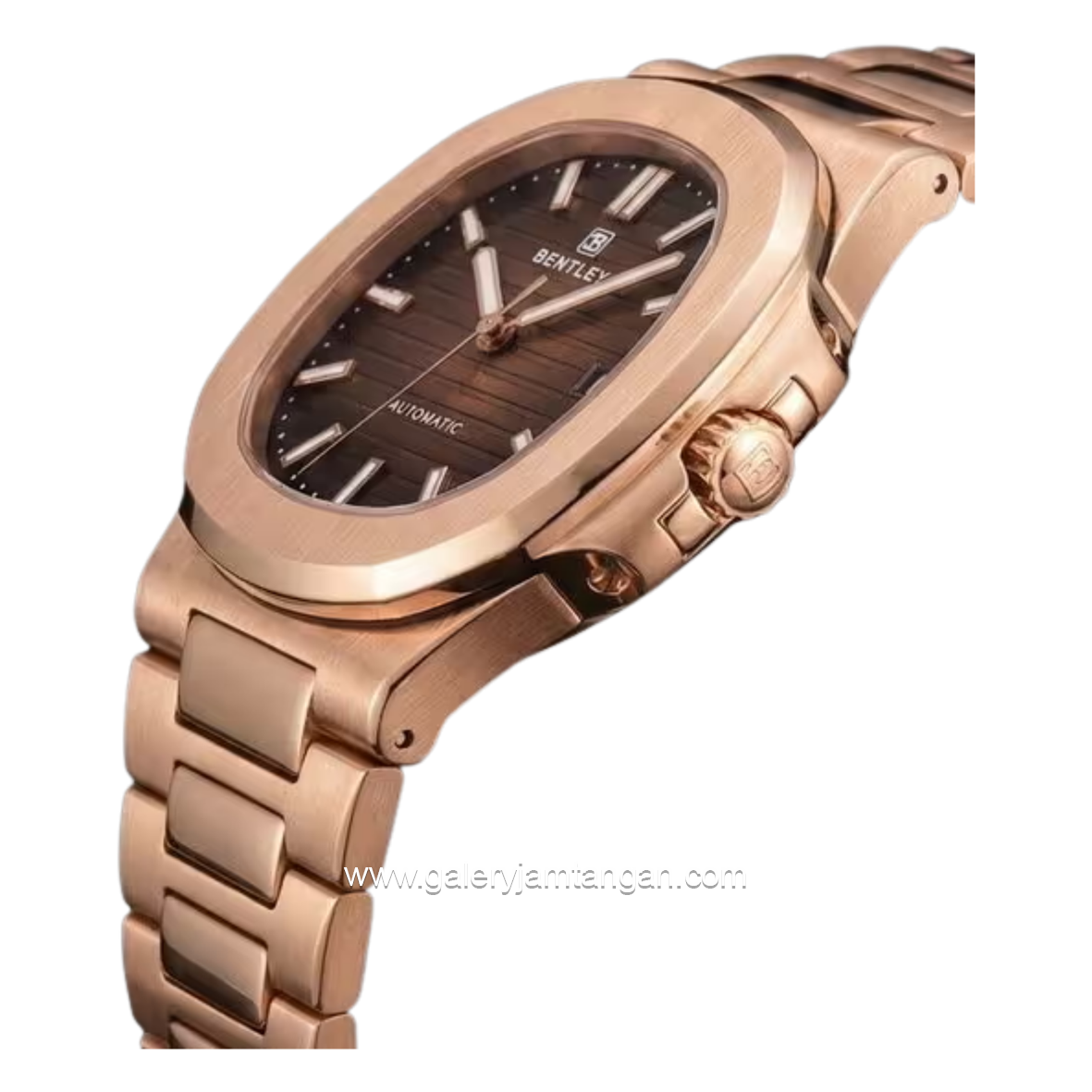 BENTLEY THE ADEPT BL-33-47 Rosegold Dial Brown Stainless Steel Strap
