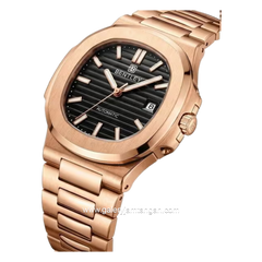 BENTLEY THE ADEPT BL-33-48 Rosegold Dial Black Stainless Steel Strap