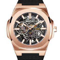 BENTLEY THE MARQUESS BL-34-41 Automatic Black Rosegold Dial Black Rubber Strap
