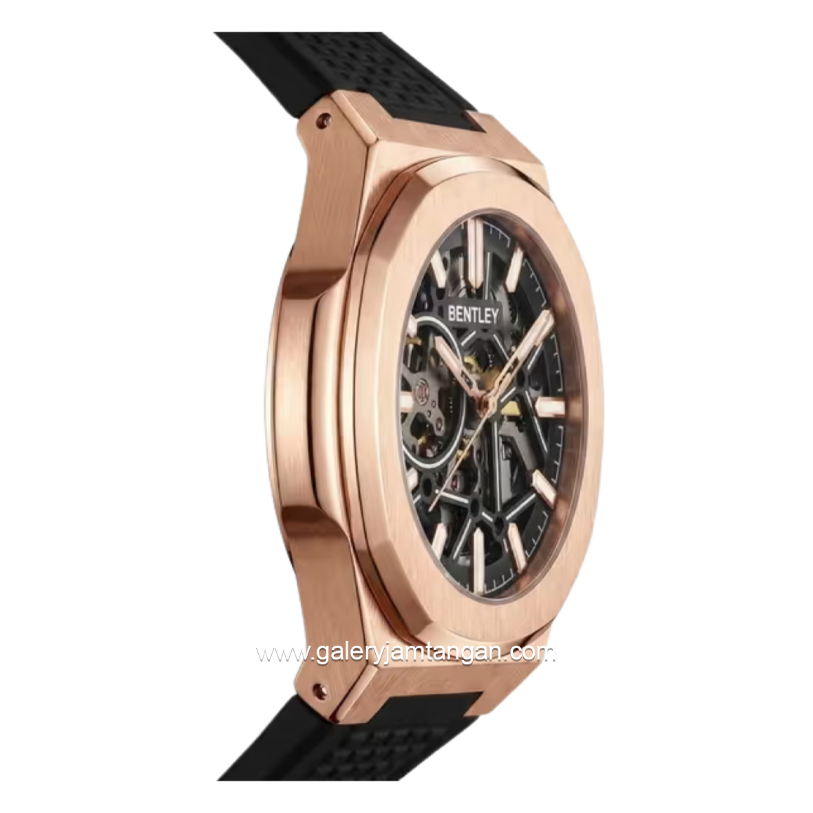 BENTLEY THE MARQUESS BL-34-41 Automatic Black Rosegold Dial Black Rubber Strap