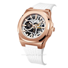 BENTLEY THE MARQUESS BL-34-90 Automatic White Rosegold Dial White Rubber Strap