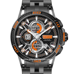 BENTLEY THE OUROBOROS BL-40-26 Chronograph Black Jarum Orange Stainless Steel Strap