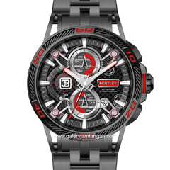 BENTLEY THE OUROBOROS BL-40-27 Chronograph Black Jarum Red Stainless Steel Strap