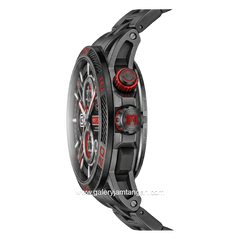 BENTLEY THE OUROBOROS BL-40-27 Chronograph Black Jarum Red Stainless Steel Strap