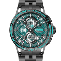 BENTLEY THE OUROBOROS BL-40-29 Chronograph Black Jarum Tosca Stainless Steel Strap