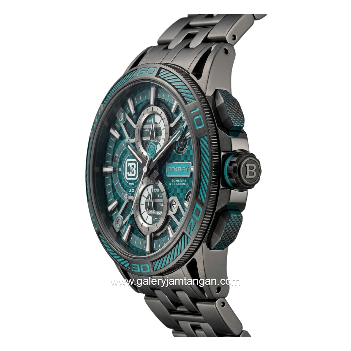 BENTLEY THE OUROBOROS BL-40-29 Chronograph Black Jarum Tosca Stainless Steel Strap