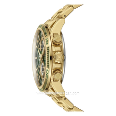 BENTLEY THE OUROBOROS BL-40-31 Chronograph Gold Jarum Green Stainless Steel Strap