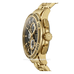 BENTLEY THE OUROBOROS BL-40-33 Chronograph Gold Dial Black Stainless Steel Strap