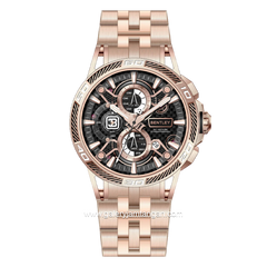 BENTLEY THE OUROBOROS BL-40-48 Chronograph Rosegold Dial Black Stainless Steel Strap