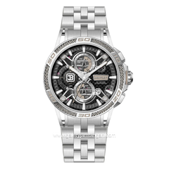 BENTLEY THE OUROBOROS BL-40-69 Chronograph Silver Dial Black Stainless Steel Strap