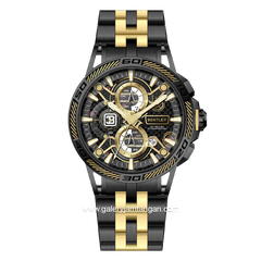 BENTLEY THE OUROBOROS BL-40-93 Chronograph Black Combi Gold Dial Black Stainless Steel Strap