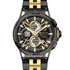 BENTLEY THE OUROBOROS BL-40-93 Chronograph Black Combi Gold Dial Black Stainless Steel Strap