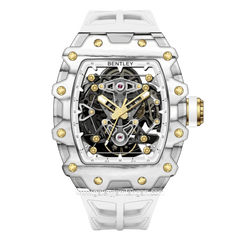 BENTLEY THE VIBRANCE BL-71-73 Automatic White Gold Rubber Strap