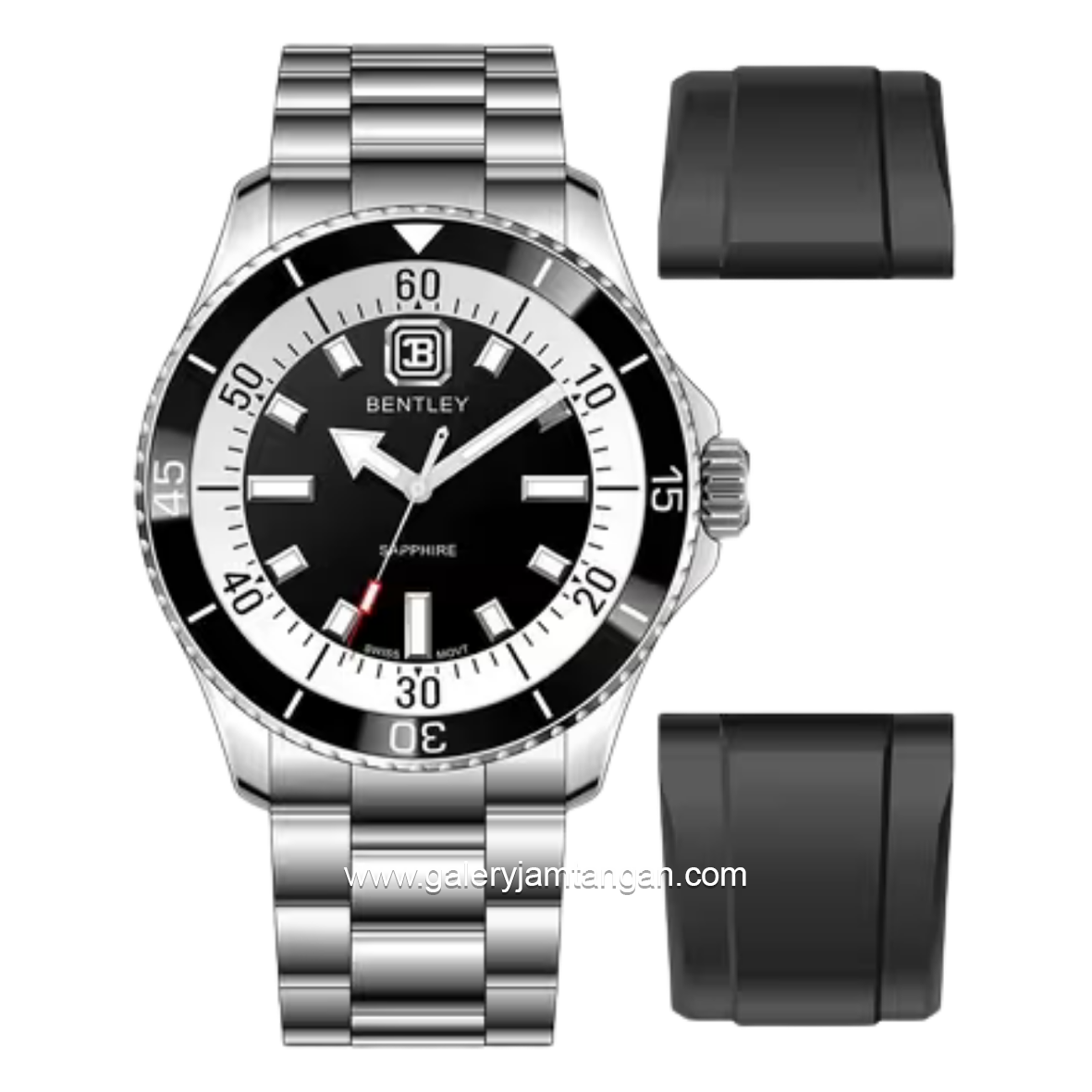 BENTLEY BL-20-50 Silver Dial Black Stainless Steel Strap