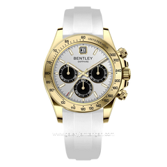 BENTLEY BL-22-36 White Gold Dial White Rubber Strap