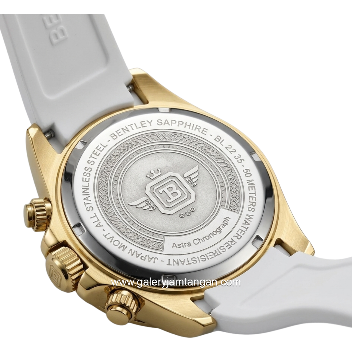 BENTLEY BL-22-37 White Gold Dial Green Rubber Strap