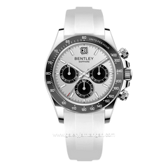 BENTLEY BL-22-59 White Silver Dial White Rubber Strap