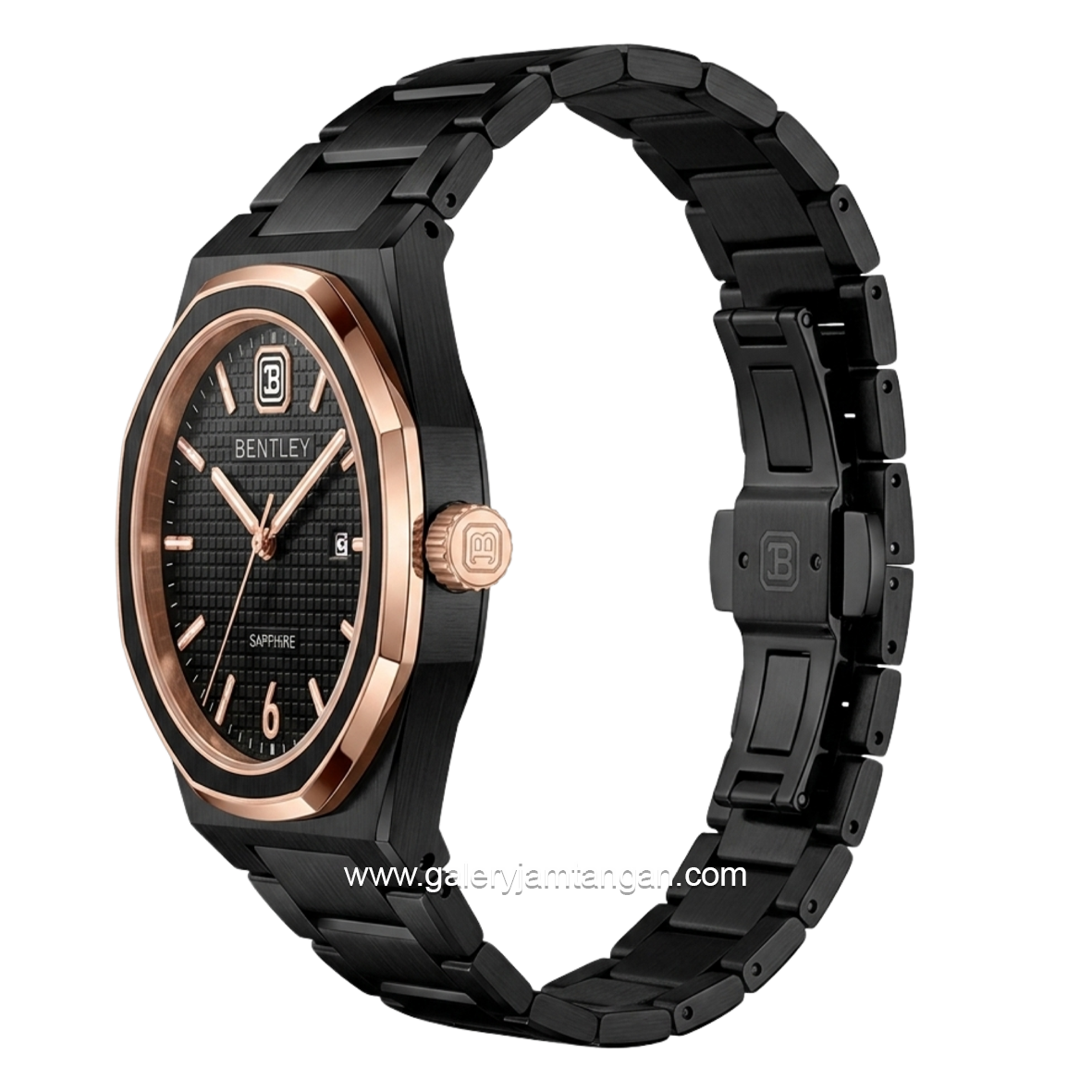 BENTLEY BL-23-30 Black Rosegold Stainless Steel Strap