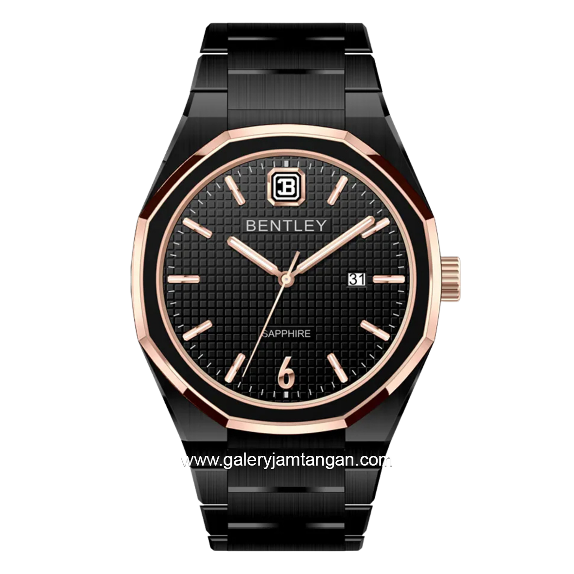 BENTLEY BL-23-30 Black Rosegold Stainless Steel Strap