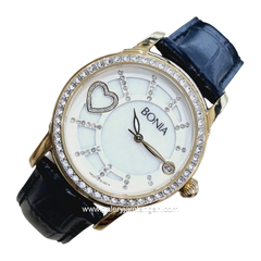 BONIA BNB10014-2259S White Leather Strap