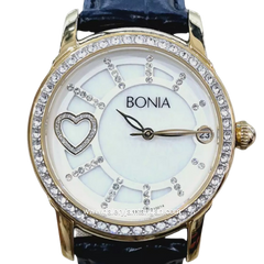BONIA BNB10014-2259S White Leather Strap