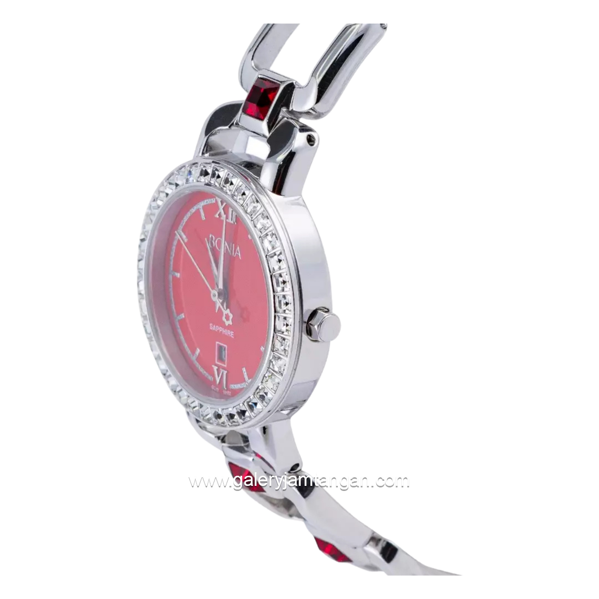 BONIA BNB10102-2363S Silver Dial Red Stainless Steel