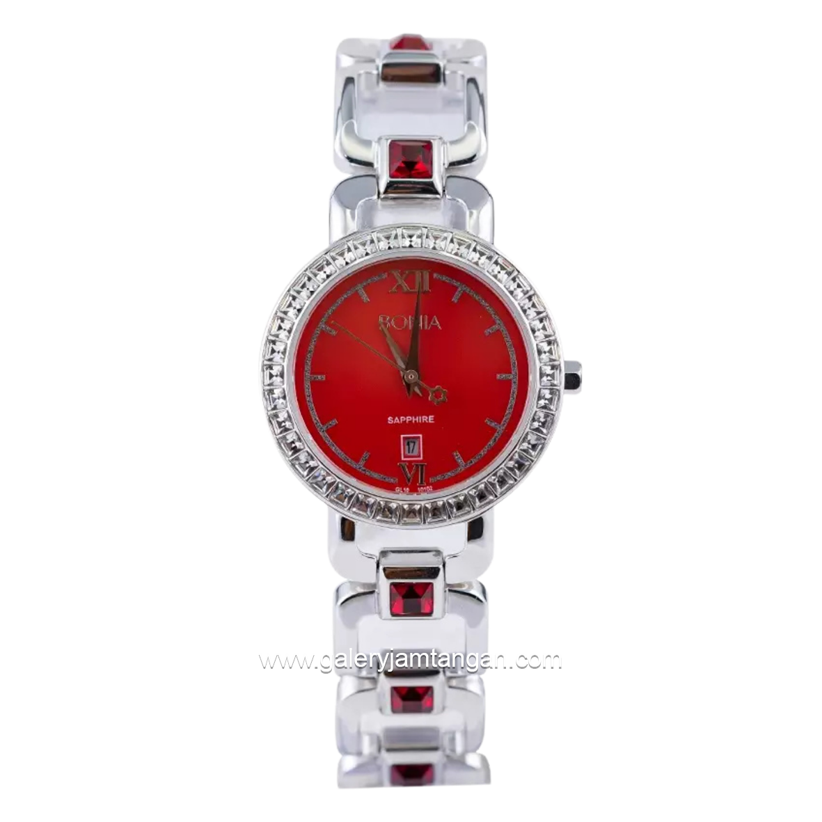 BONIA BNB10102-2363S Silver Dial Red Stainless Steel