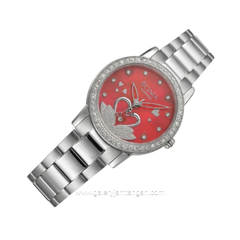 BONIA BNB10107-2367S Silver Dial Red Stainless Steel Strap