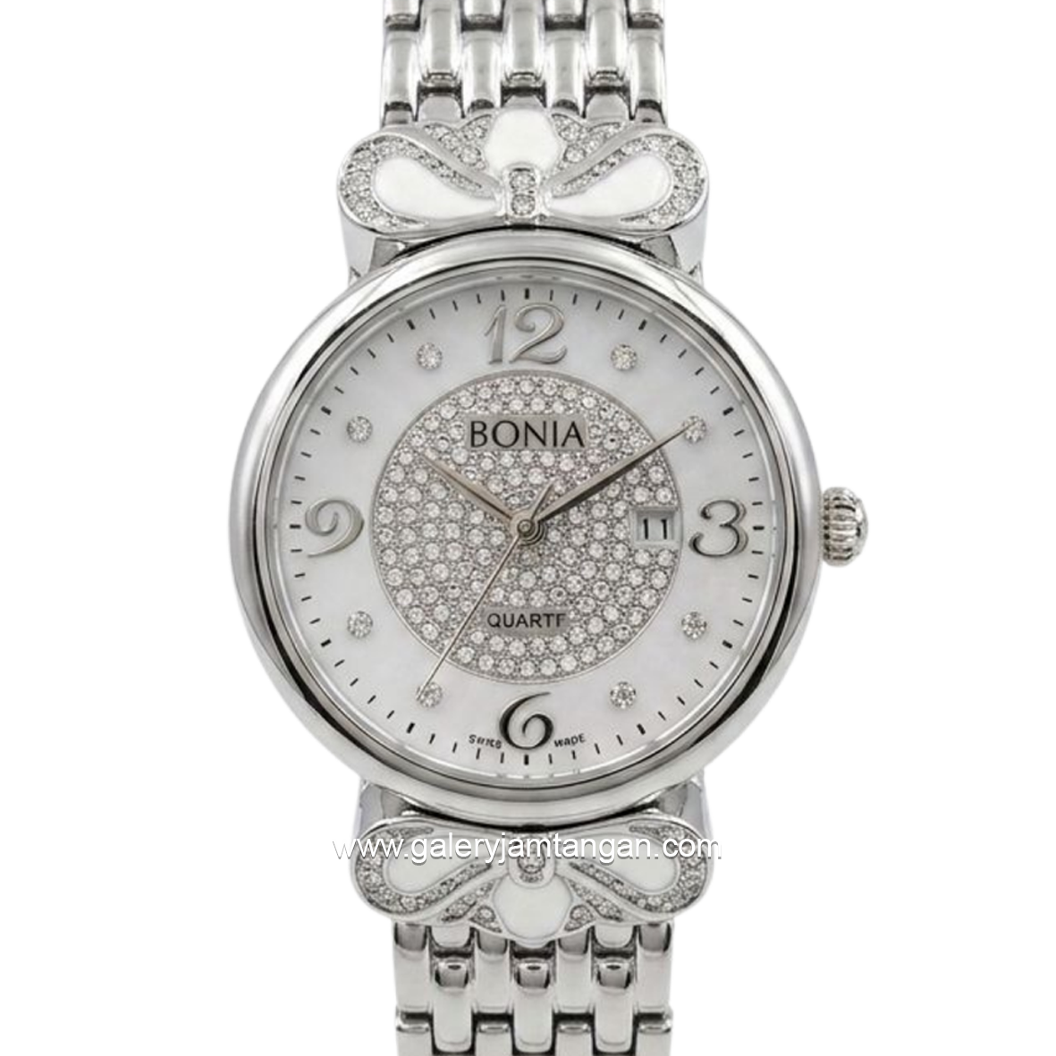BONIA BNB10117-2355 Silver Dial White Stainless Steel Strap