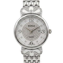 BONIA BNB10117-2355 Silver Dial White Stainless Steel Strap