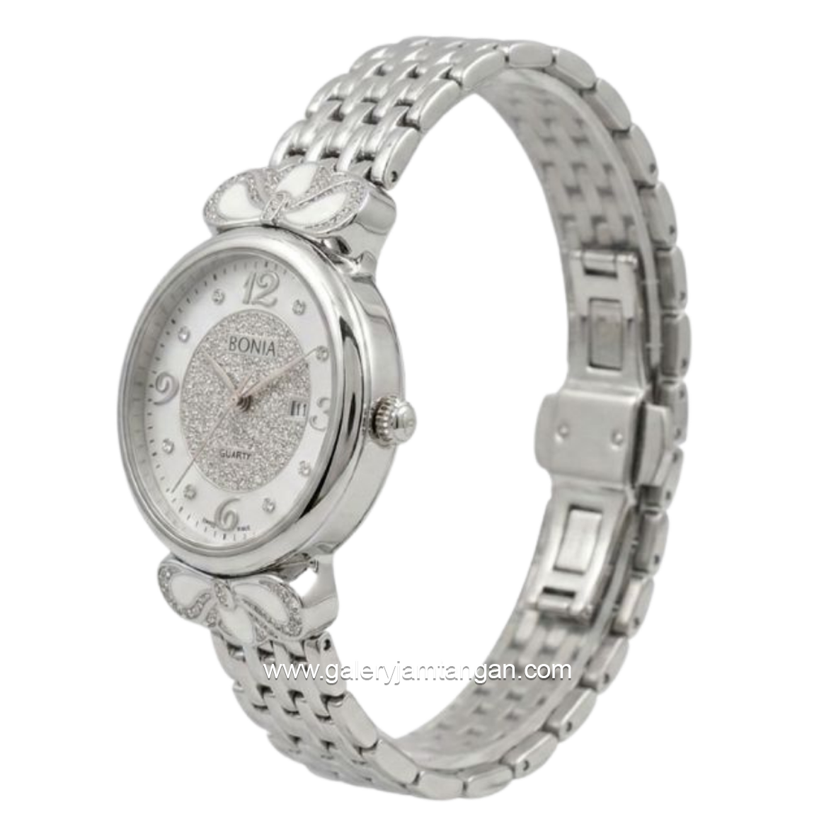 BONIA BNB10117-2355 Silver Dial White Stainless Steel Strap