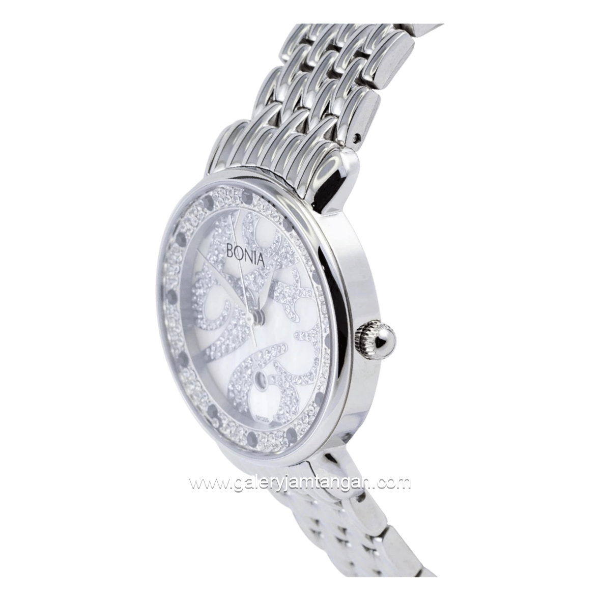 BONIA BNB10135-2355S Silver Dial White Stainless Steel Strap
