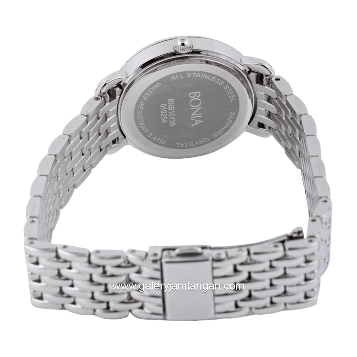 BONIA BNB10135-2355S Silver Dial White Stainless Steel Strap