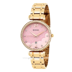 BONIA BNB10158-2575S Rosegold Dial Pink Stainless Steel Strap