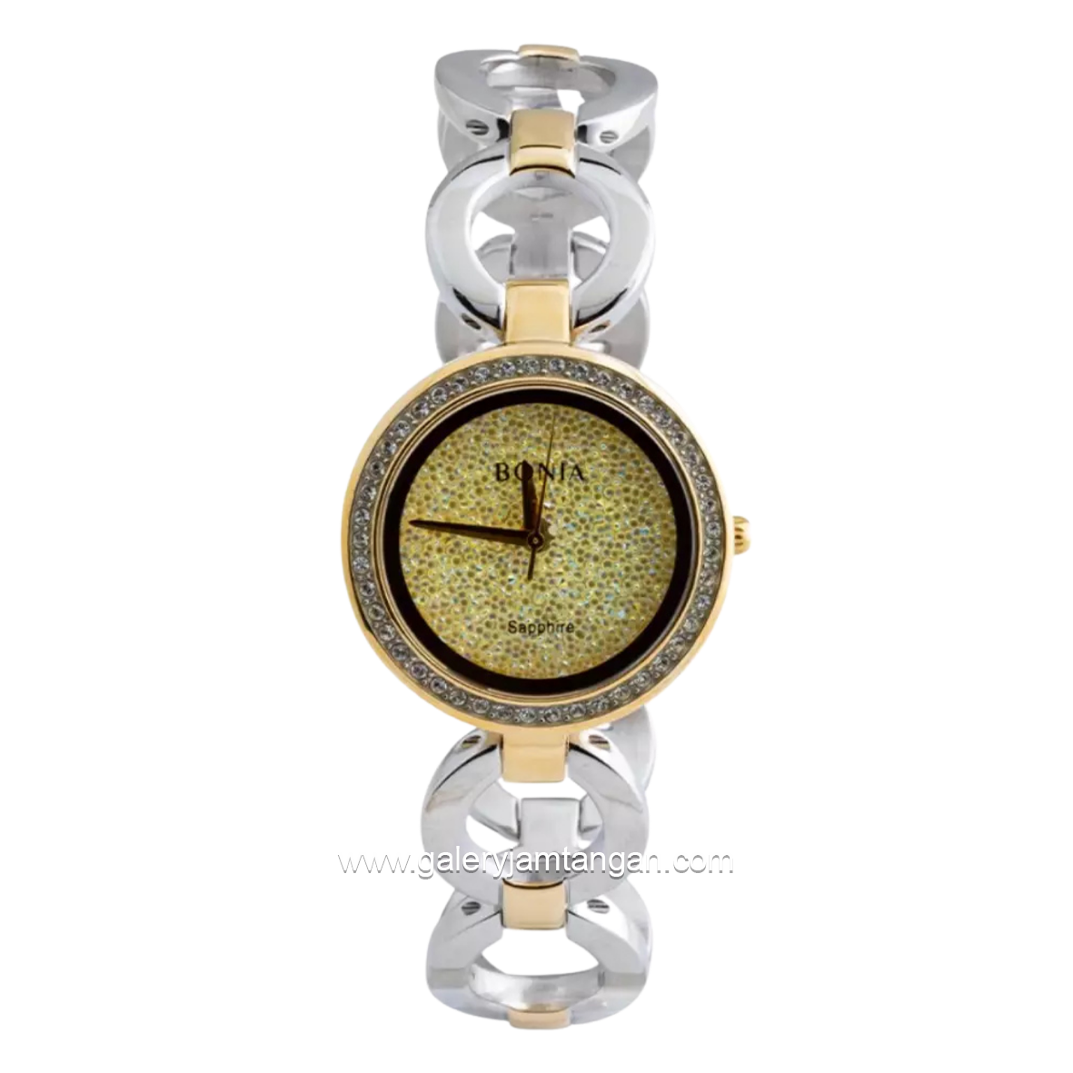 BONIA BNB10181-2127S Silver Gold Dial Gold Fabric Stainless Steel Strap