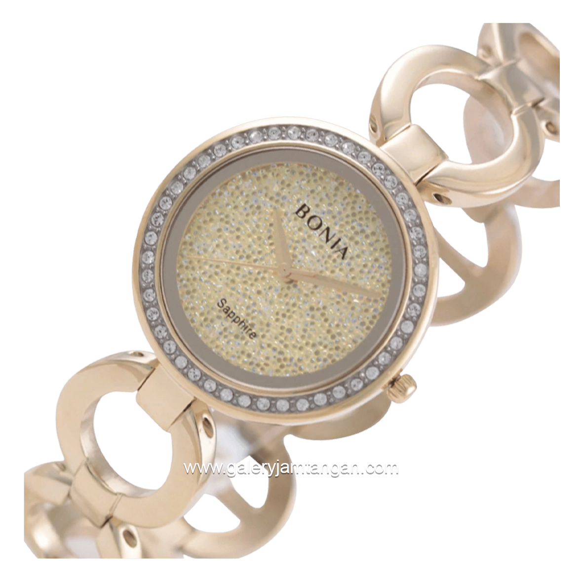 BONIA BNB10181-2227S Gold Dial Gold Fabric Stainless Steel Strap