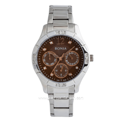 BONIA BNB10299-2345 Silver Dial Brown Stainless Steel Strap