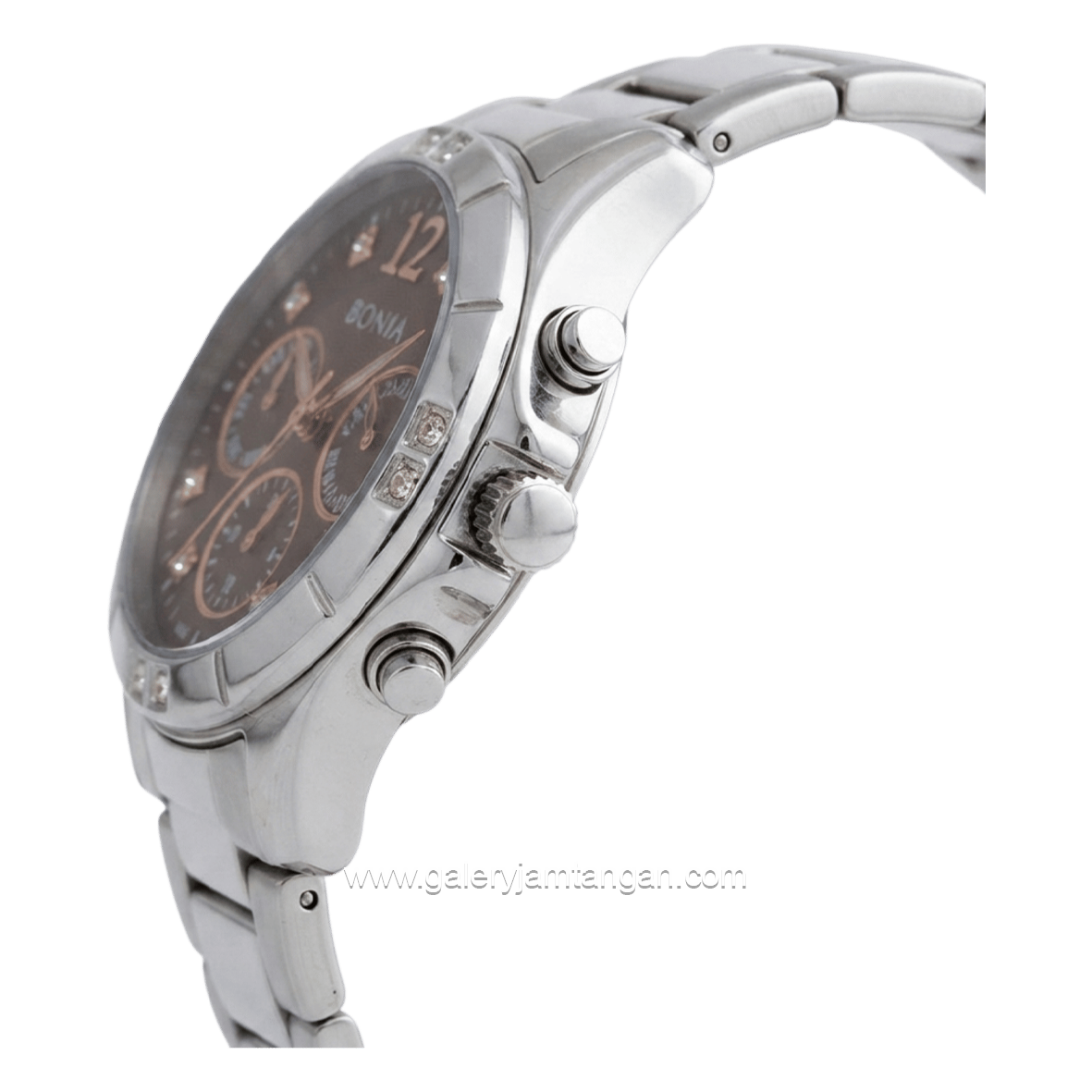 BONIA BNB10299-2345 Silver Dial Brown Stainless Steel Strap